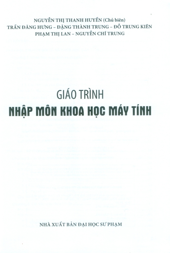 GIÁO TRÌNH NHẬP MÔN KHOA HỌC MÁY TÍNH